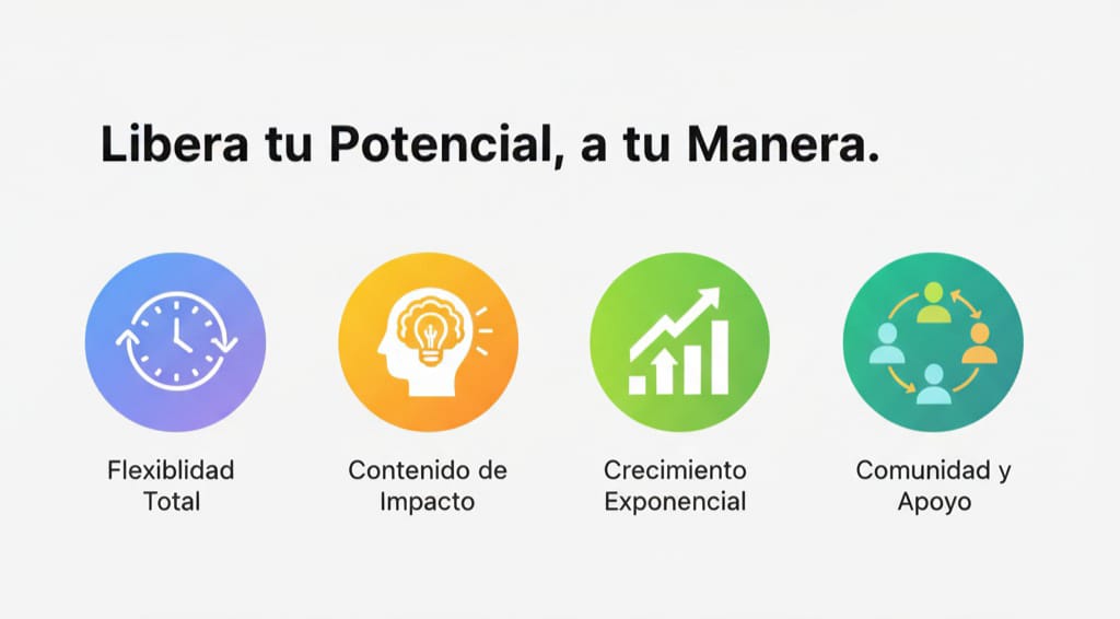 Persona aprendiendo a su ritmo en curso online